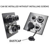 2Pack Rj45 Shielded Panel Mount Coupler, Ethernet Lan Pass Through Connector,