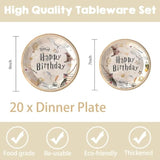 140Pcs Birthday Party Paper Plates Napkins Birthday Party Supplies Paper Cups Dessert Plates Kids Boys Birthday Decorations Set For 20 Guests