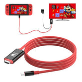 USB C to HDMI Adapter Cable for Nintendo Switch Dock,6FT/1.8M Switch Docking Station for TV with 4K Switch Dock HDMI Cable, 100W Switch Charging
