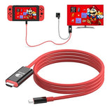 USB C to HDMI Adapter Cable for Nintendo Switch Dock,6FT/1.8M Switch Docking Station for TV with 4K Switch Dock HDMI Cable, 100W Switch Charging