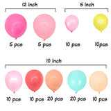 Balloon Garland Kit Pink Blue Peach Balloon Arch Tropical Flamingo Par