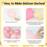 146Pcs Pink And Yellow Balloon Garland Arch Kit, Pastel Pink Light Pink Pastel Yellow Sand White Latex Balloons For Cartoon Bear Themed Birthday Wedding Baby Shower Party Decorations