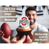 Ohio State University Cupcake Topper Party Supplies For Football, Birthday, Graduation Party Decorations (24 Pieces) (Ohio State Buckeyes)
