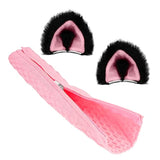 Geekria NOVA Knit Fabric Headband Cover and Cat Ears Attachment Set Compatible with Razer, SteelSeries, HyperX, Sennheiser, Astro, Sony, Logitech, ATH Headphones (Black/Pink)