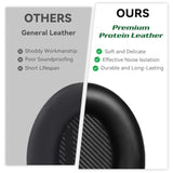 Replacement Earpads Cushions For Bose Quietcomfort35&35Ii(Qc35 Ii & Qc35) Headphones - Professional Positioning Tools Included, Noise-Isolating Memory Foam & Breathable Leather (Black)