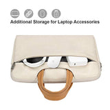 15 15.6 16 Inch Water-Resistant Premium Leather Laptop Sleeve With Handle & Zipper Pocket/Notebook Computer Case/Ultrabook Tablet Briefcase Carrying Bag/Pouch Skin Cover For Acer/Asus