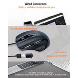 Usb-C Wired, Large Size, Ergonomic, Gaming And Office Mouse With 6 Buttons, 4 Level Dpi, Page Down/Up Buttons For Macbook Pro, Ipad Pro & Laptops, Computer (Black)