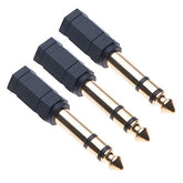 6.35 to 3.5 Headphone Adaptor Stereo Earphone Audio Plug Adapter AUX Mini Jack to Jack Converter for Headphones Earphones Guitar Amp (6,35mm 1/4 Male