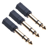 6.35 to 3.5 Headphone Adaptor Stereo Earphone Audio Plug Adapter AUX Mini Jack to Jack Converter for Headphones Earphones Guitar Amp (6,35mm 1/4 Male