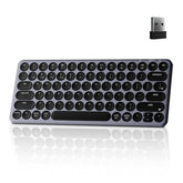 B3 Pro 75% Ultra-Slim Wireless Keyboard, 2.4Ghz, Bluetooth 5.2 / Wired Usb Connection, Lightweight Design, Portable Silent White Bluetooth Keyboard For Mac Windows Linux Tablet Phone