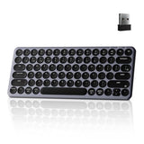 B3 Pro 75% Ultra-Slim Wireless Keyboard, 2.4Ghz, Bluetooth 5.2 / Wired Usb Connection, Lightweight Design, Portable Silent White Bluetooth Keyboard For Mac Windows Linux Tablet Phone
