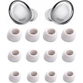 Ear Tips Compatible With Galaxy Buds Pro Earbuds, 6 Pairs S/M/L Sizes Soft Silicone Replacement Ear Tips Earbud Tips Eartips Compatible With Galaxy Buds Pro, Silver 12 Sml