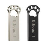 Usb Flash Drive, 2Pcs 64Gb Cute Catpaw Style Thumb Drive Portable Key-Hole Design Memory Stick, Waterproof Jump Pen Drive For Storage And Backup
