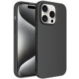 Slim Design Matte Soft TPU Protective Cover for iPhone 15 Pro Max, Black