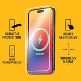 DEWALT Glass Screen Protector for iPhone — Apple Compatible Tempered Glass Screen Protector — Easy Install Screen Protection for iPhone — Applicator Included — 2-Pack (iPhone 16 Pro)