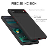Case For Google Pixel 6A (Only), Stylish Silicone Slim Full-Body Protective Phone Cover Compatible With Google Pixel 6A Case Black