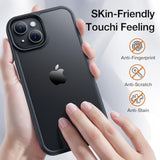 For Iphone 14 Phone Case, Shockproof For Iphone 13 Case, Military Grade Drop Protection, Protective Hard Back Slim Translucent Case For I 13 Phone Case/Iphone 14 Case 6.1'', Frosted Black