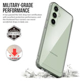 For Samsung Galaxy S24-Fe Case: Military-Grade Shockproof Phone Cover With Tempered Glass Screen Protector, Anti-Scratch & Reinforced Bumpers - Crystal Clear