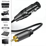 Dual Female Xlr To Rca Cable 5Ft, Heavy Duty 2 Xlr Female To 2 Rca Male Hifi S