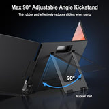 15.6" Laptop Screen Extender, 1080P Fhd Ips Portable Monitor, One Cable Usb-C Triple Monitor, Dual Travel Screen For 12"-17'' Laptops, 360° Rotation & Kickstandx90D (Driver Need)