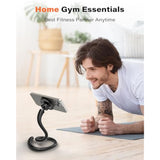 Flexible Gooseneck Phone Holder For Iphone Magsafe, Long Arm Gym Magnetic Phone Holder For Treadmill Peloton, Portable Fitness Home Gym Accessory, Phone Mount For Stroller/Shopping/Golf Cart/Desk