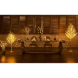Lighted Birch Twig Tree With Fairy Lights 4Ft 200 Led Lights For Indoor Outdoor Home Christmas Holiday Decoration