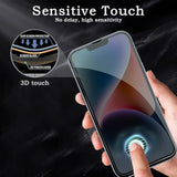 Privacy Screen Protector For Iphone 14 Plus, Shatterproof Tempered Glass Accessories, Anti Spy Tempered Glass Film, Case Friendly Ultra Resistant 9H Hardness Anti-Glare Hd Black -3 Pack