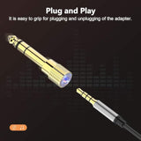 6.35Mm (1/4 Inch) Male To 3.5Mm (1/8 Inch) Female Stereo Audio Adapter Converter For Guitar Headphones Amp, Gold Plated 4 Pack