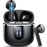 Wireless Earbuds, 2025 Bluetooth 5.4 Headphones In Ear Buds, 40H Hifi Stereo Bluetooth Earbuds With 4 Enc Noise Cancelling Mics, Ip7 Waterproof Earphones With Dual Led Display Usb C, Mini Ultralight