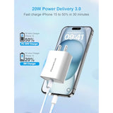 Usb C Charger Block, 20W Usb C Power Adapter Pd Usbc Wall Charger Fast Charger For Iphone 15/15 Pro/ 15 Pro Max/ 15 Plus/ 14/13/ 12/11/ Xs Max/Xr/X, Ipad Pro, Airpods Pro, Iwatch Series