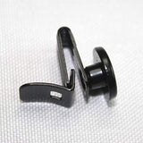 Movable No Sew Button End Brace Clips Set Of 7 (Black)