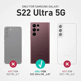 Galaxy S22 Ultra Case with HD Screen Protector and Slide Camera Cover, Military-Grade Phone Case, Heavy Duty Rugged Shockproof Protective Cover for Samsung Galaxy S22 Ultra (Black)