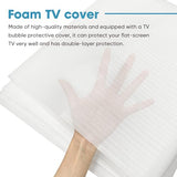 Foam Flat Screen TV Cover and Bubble TV Protective Cover Fits Up to 65''W x 36''H, Flat Screen TV Protection During House Moving,Home Renovation, or