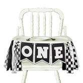 Race Car Birthday Highchair Banner - Black White Race Car Birthday Decorations,1St Birthday Race Car Banner,First Birthday Photo Prop Cars Theme Brand: