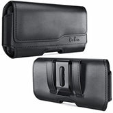 Universal Cell Phone Belt Holder Case with Clip for iPhone 17, 17 Pro, 16 Pro, 16e, 15, 15 Pro, 14, 13, 12, 11, Xs, 10, X, XR - Black