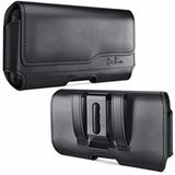 Universal Cell Phone Belt Holder Case with Clip for iPhone 17, 17 Pro, 16 Pro, 16e, 15, 15 Pro, 14, 13, 12, 11, Xs, 10, X, XR - Black