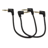 3.5Mm Stereo Audio Cable, (2-Pack) Gold Plated 90 Degree Right & Left Angled 3.5Mm Male To Male Stereo Audio Cable For Smartphones, Tablets, Media Players(3-P,9Inch)