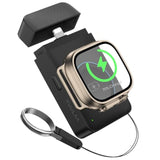 Portable Apple Watch Charger 1500 Mah, Pocket Size Wireless Magnetic Power Bank With Built-In Lightning Cable, Travel Keychain Battery Pack For Apple Watch 9 /Ultra2 /8 /Ultra /7/6/Se/5/4/3 Iphone
