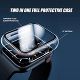 2-Pack Clear Screen Protector Case for Apple Watch Series 7 8 9 41mm