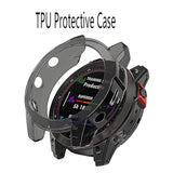 Watch Screen Protector (3+1Pack) Compatible For Garmin Fenix 7X 51Mm / 7X Solar / 7X Sapphire Solar, Tempered Glass Film Anti-Scratch High Definition Full Coverage And Soft Tpu Protective Case