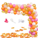 Little Pumpkin Balloon Arch Kit Pink Orange Balloons for Fall Baby Shower Wedding Party