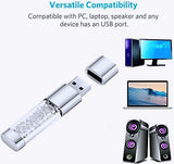 128Gb Jewelry Crystal Lipstick Usb Flash Drive,High Speed Memory Stick Pendrive,Silver