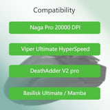 Mouse Charging Cable Compatible With Razer Naga Pro 20000 Dpi, Viper Ultimate,