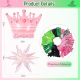 174-Pc Pink and Green Witch Balloon Garland Kit with Foil Balloons and Party Decor