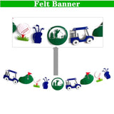 40pcs Golf Party Decorations Green Balloons Banner for Birthday Baby Shower Event