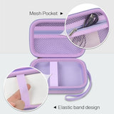 Case Compatible With Canon Ivy 2 Mini Photo Printer/For Kodak Step/For Ivy Cliq+2 Cliq 2, Mobile Wireless Bluetooth Instant Camera Printer Cover Fits Photo Paper & Cable(Case Only)-Purple