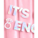 It'S Giving Engaged Banner - Iridescent Foil | 5 Ft. | Bachelorette Decorations, Engagement Party Sign, Proposal Background, Bach Supplies