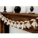 Felt Ghost Garland: Handmade Halloween Decor, Rustic White Banner