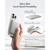 Baseus Picogo Magsafe Portable Charger, Qi2 Certified 0.5" Ultra Slim 15W Wireless Power Bank, 10000mAh 27W Fast Charging Magnetic Battery Pack with USB-C for iPhone 17/16/15/14/13/12 Series Only
