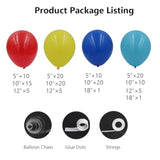 Blue Red Yellow Balloons Garland Arch Kit - Diy 142Pcs Balloon For Bab